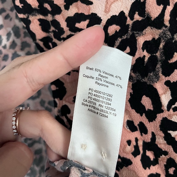 Aritzia Wilfred Emmeline Cheetah Print Blouse - Picture 4 of 5